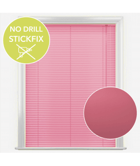 San Francisco No Drill Self Adhesive Stick Fix Coral Made to Measure Aluminium Venetian Blinds 25mm Slats