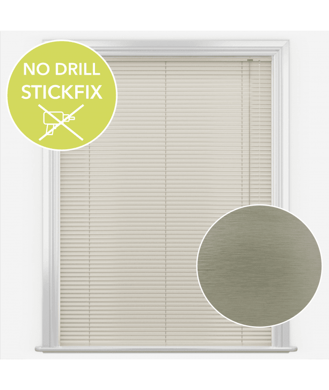 New Edge Blinds San Francisco No Drill Self Adhesive Stick Fix Estella Lyra Made to Measure Aluminium Venetian Blinds 25mm Slats