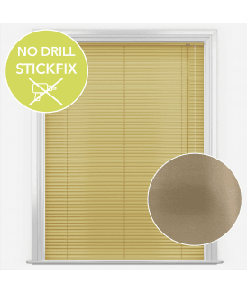 San Francisco No Drill Self Adhesive Stick Fix Glam Made to Measure Aluminium Venetian Blinds 25mm Slats