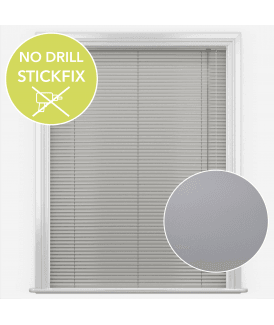 San Francisco No Drill Self Adhesive Stick Fix Gravel Made to Measure Aluminium Venetian Blinds 25mm Slats