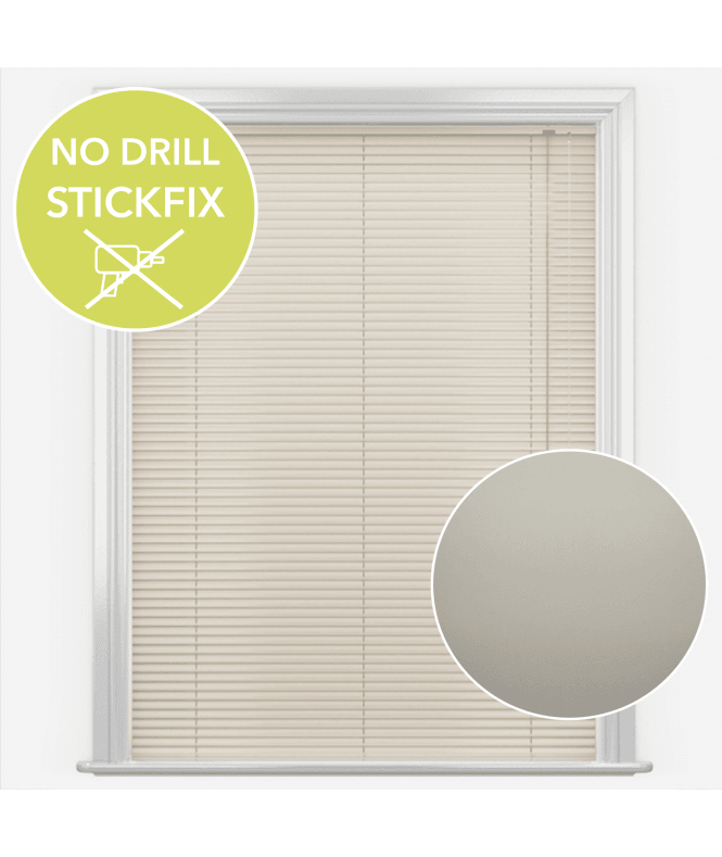 New Edge Blinds San Francisco No Drill Self Adhesive Stick Fix Light Pistachio Made to Measure Aluminium Venetian Blinds 25mm Slats