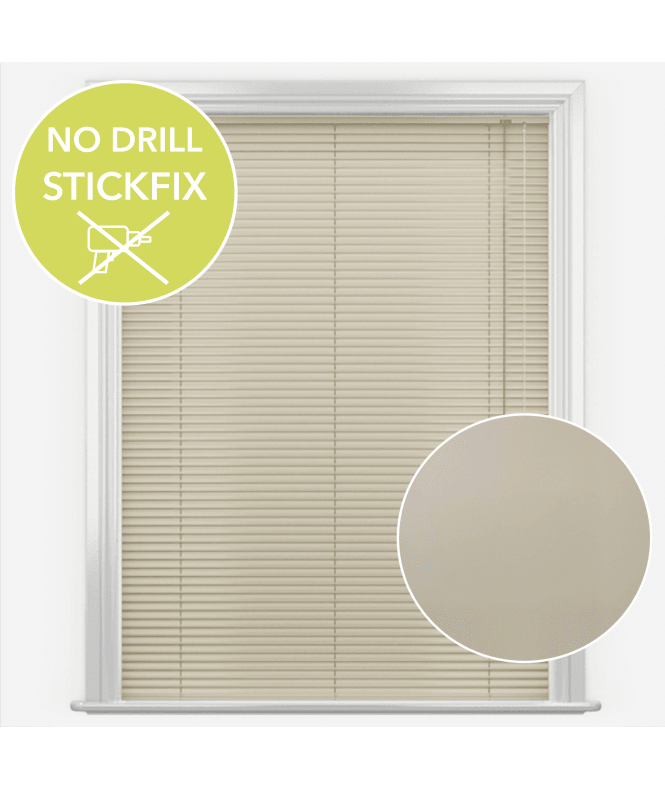 New Edge Blinds San Francisco No Drill Self Adhesive Stick Fix Lusso Made to Measure Aluminium Venetian Blinds 25mm Slats