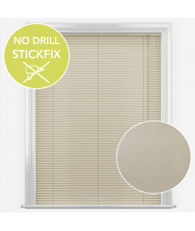 San Francisco No Drill Self Adhesive Stick Fix Lusso Made to Measure Aluminium Venetian Blinds 25mm Slats