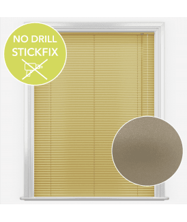 San Francisco No Drill Self Adhesive Stick Fix Luster Made to Measure Aluminium Venetian Blinds 25mm Slats
