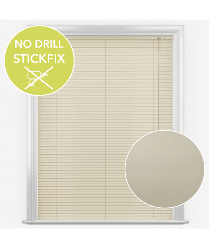 New Edge Blinds San Francisco No Drill Self Adhesive Stick Fix Melodi Made to Measure Aluminium Venetian Blinds 25mm Slats