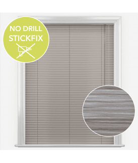 San Francisco No Drill Self Adhesive Stick Fix Mono Mud Made to Measure Aluminium Venetian Blinds 25mm Slats