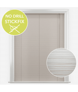San Francisco No Drill Self Adhesive Stick Fix Mono Naco Made to Measure Aluminium Venetian Blinds 25mm Slats
