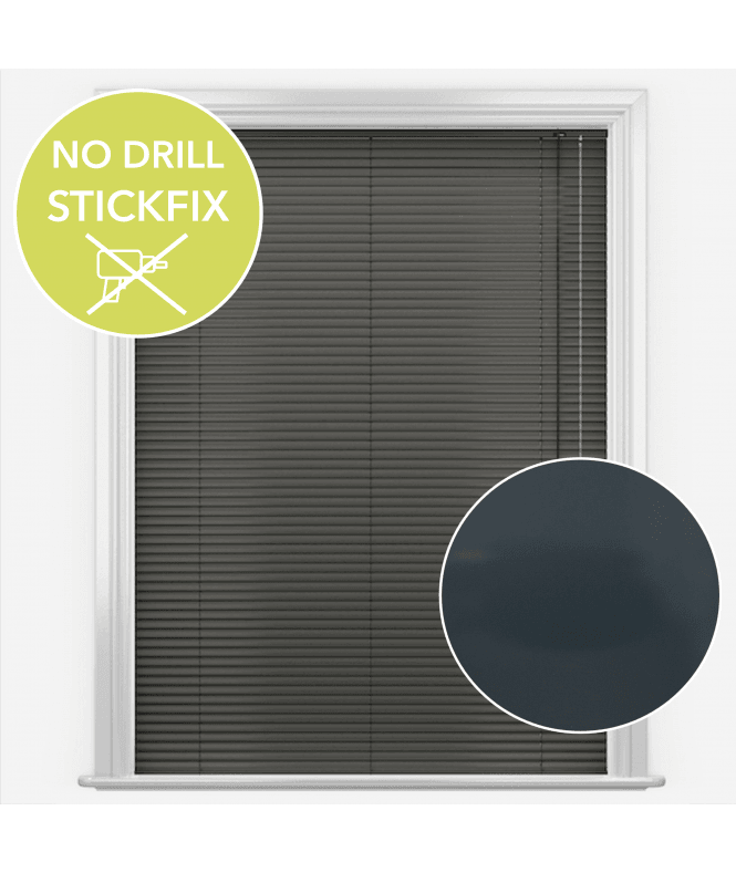 New Edge Blinds San Francisco No Drill Self Adhesive Stick Fix Orion Made to Measure Aluminium Venetian Blinds 25mm Slats