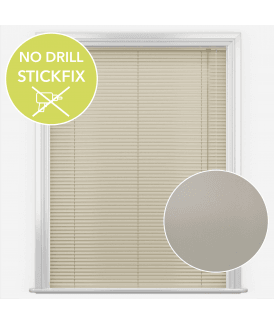 San Francisco No Drill Self Adhesive Stick Fix Pasadena Made to Measure Aluminium Venetian Blinds 25mm Slats