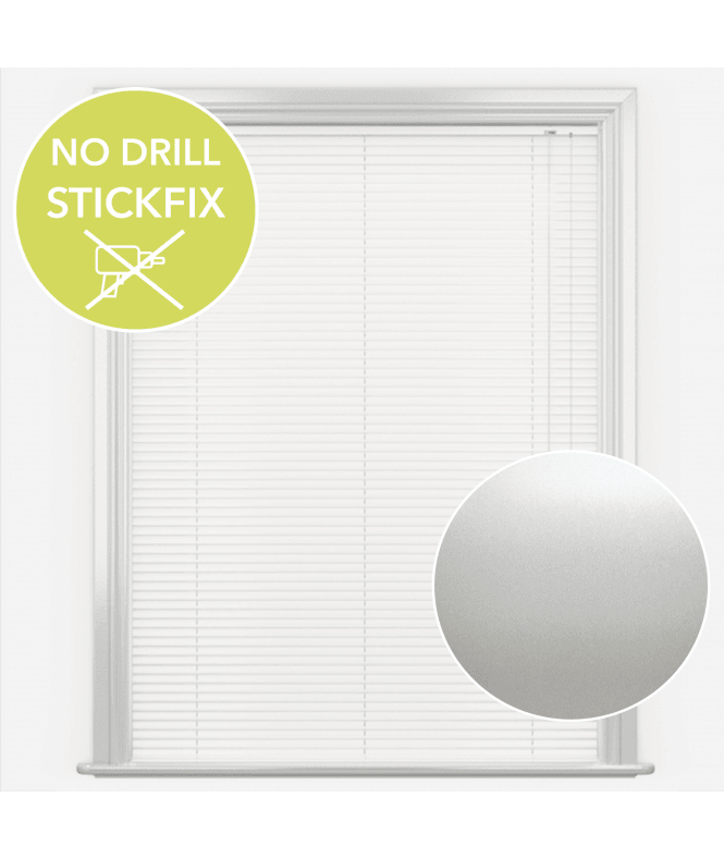 New Edge Blinds San Francisco No Drill Self Adhesive Stick Fix Pearl Made to Measure Aluminium Venetian Blinds 25mm Slats