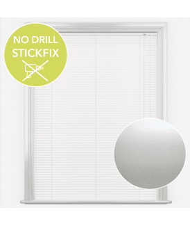 San Francisco No Drill Self Adhesive Stick Fix Pearl Made to Measure Aluminium Venetian Blinds 25mm Slats