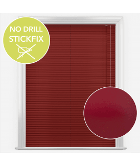 San Francisco No Drill Self Adhesive Stick Fix Persia Made to Measure Aluminium Venetian Blinds 25mm Slats