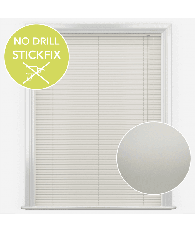 New Edge Blinds San Francisco No Drill Self Adhesive Stick Fix Porcelain Made to Measure Aluminium Venetian Blinds 25mm Slats