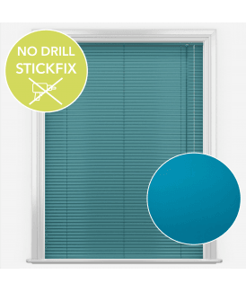 San Francisco No Drill Self Adhesive Stick Fix Tahiti Made to Measure Aluminium Venetian Blinds 25mm Slats