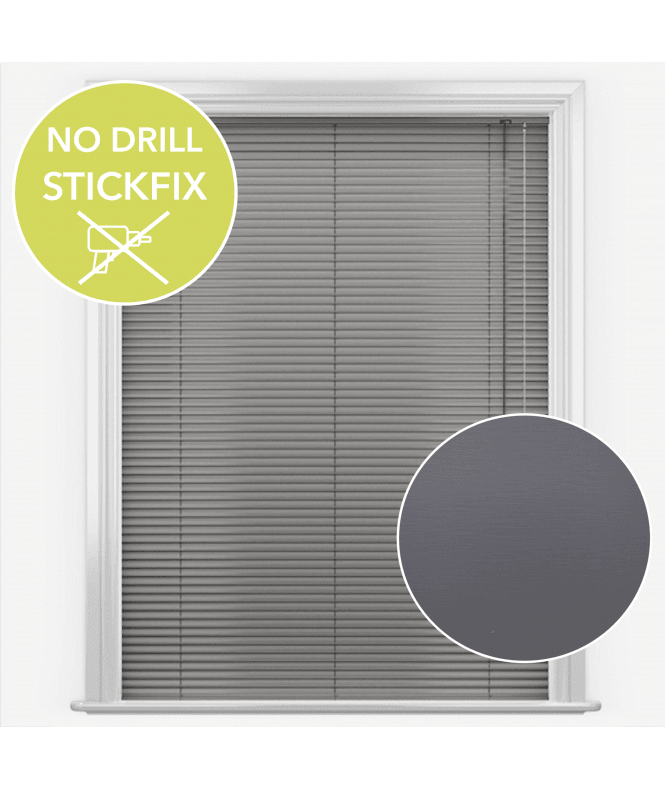 New Edge Blinds San Francisco No Drill Self Adhesive Stick Fix Umbra Made to Measure Aluminium Venetian Blinds 25mm Slats