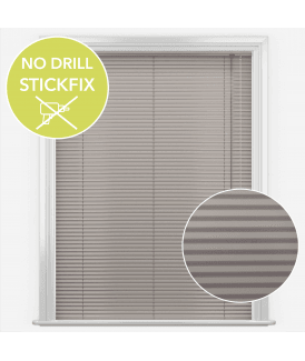 San Francisco No Drill Self Adhesive Stick Fix Vibe Nude Made to Measure Aluminium Venetian Blinds 25mm Slats