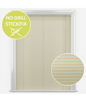 San Francisco No Drill Self Adhesive Stick Fix Vibe Yellow Made to Measure Aluminium Venetian Blinds 25mm Slats