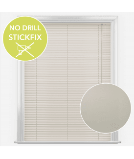 San Francisco No Drill Self Adhesive Stick Fix Zephyr Made to Measure Aluminium Venetian Blinds 25mm Slats