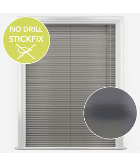San Francisco No Drill Self Adhesive Stick Fix Zircon Made to Measure Aluminium Venetian Blinds 25mm Slats