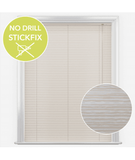 San Francisco No Drill Self Adhesive Stick Fix Zora Barley Made to Measure Aluminium Venetian Blinds 25mm Slats