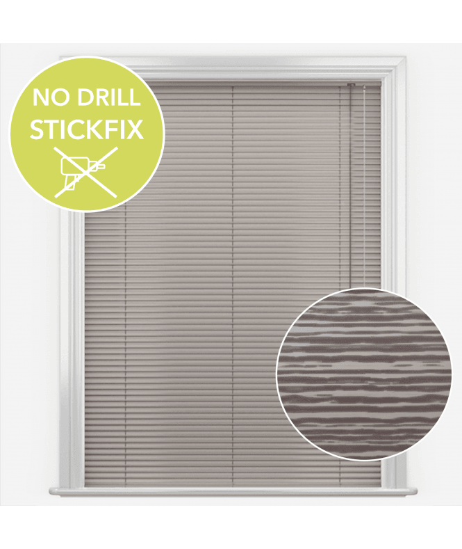 New Edge Blinds San Francisco No Drill Self Adhesive Stick Fix Zora Coco Made to Measure Aluminium Venetian Blinds 25mm Slats