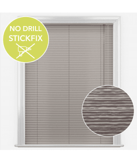 San Francisco No Drill Self Adhesive Stick Fix Zora Coco Made to Measure Aluminium Venetian Blinds 25mm Slats