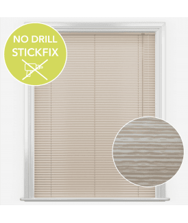San Francisco No Drill Self Adhesive Stick Fix Zora Haze Made to Measure Aluminium Venetian Blinds 25mm Slats
