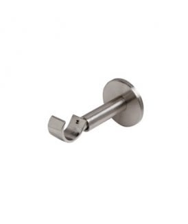 Satin Silver IDC Metal Curtain Pole Support Bracket (35mm)