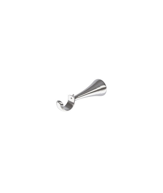 New Edge Blinds Satin Silver Long Stem Metal Curtain Pole Support Bracket (28mm)