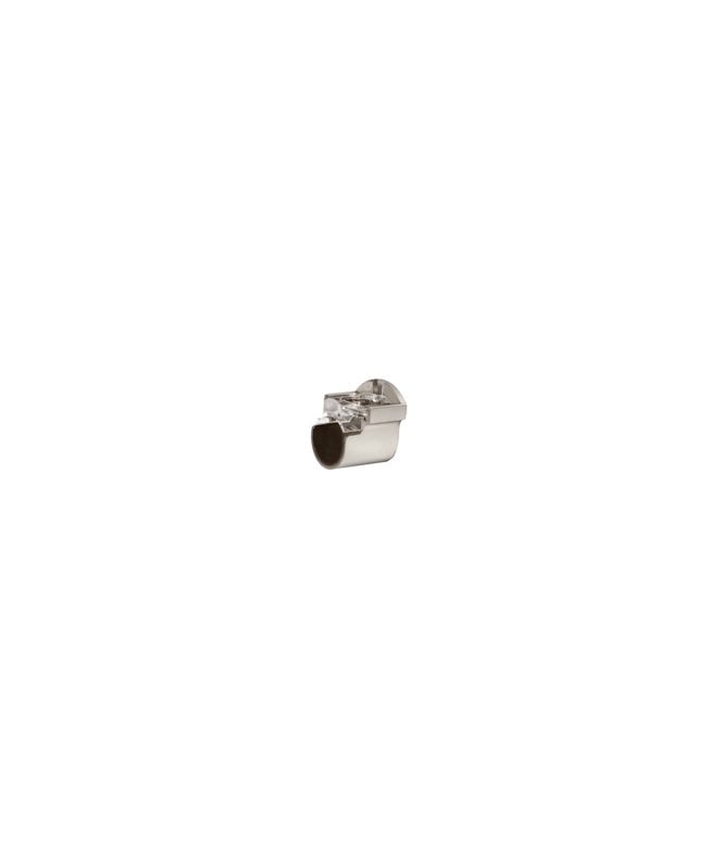 New Edge Blinds Satin Silver Recess Curtain Pole Support Bracket (35mm)