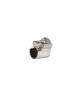 Satin Silver Recess Curtain Pole Support Bracket (35mm)