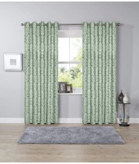 Savoy Woven Jacquard Curtains in Duckegg