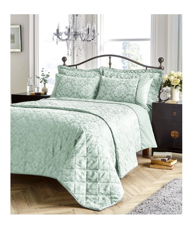 New Edge Blinds Savoy Woven Jacquard Duvet Set in Duckegg