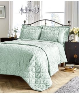 Savoy Woven Jacquard Duvet Set in Duckegg