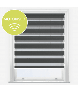 Seasons Grey Motorised Dimout Day & Night Roller Blind