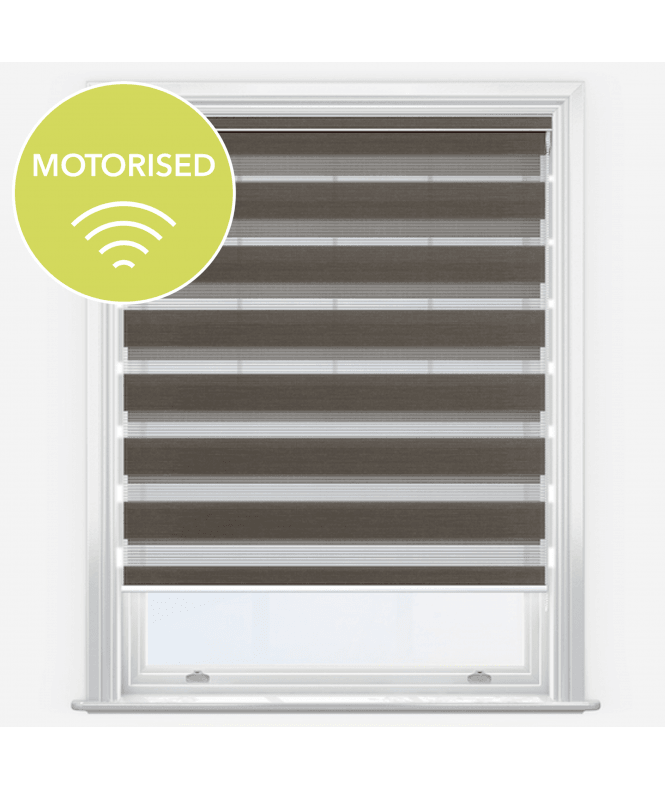 New Edge Blinds Seasons Mink Motorised Dimout Day & Night Roller Blind