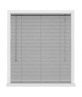 Silver Aluminium Venetian Blinds 152cm Drop (25mm Slats)