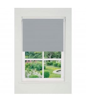 Silver Plain Straight Edge Daylight Roller Blind (165cm Drop)