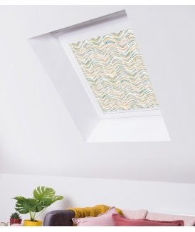 Simple Watercolour Chevron Blackout Skylight Blind for VELUX® Roof Windows (V Codes)