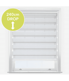 Simpliment Soft White Dimout Day & Night Roller Blind (240cm drop)