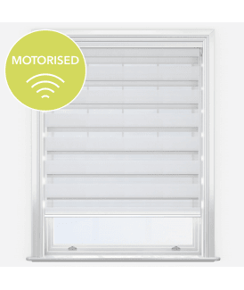 Simpliment Soft White Motorised Dimout Day & Night Roller Blind