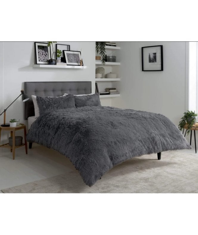 New Edge Blinds Snuggle & Cuddle Duvet Set in Charcoal