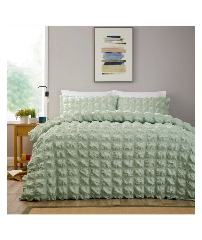 New Edge Blinds Soho Duvet Set in Sage Green