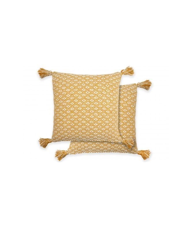 New Edge Blinds Stockholm Collection Recycled Cotton Cushion Cover in Ochre