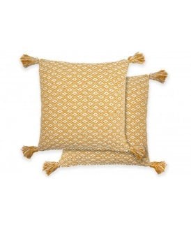 Stockholm Collection Recycled Cotton Cushion Cover in Ochre