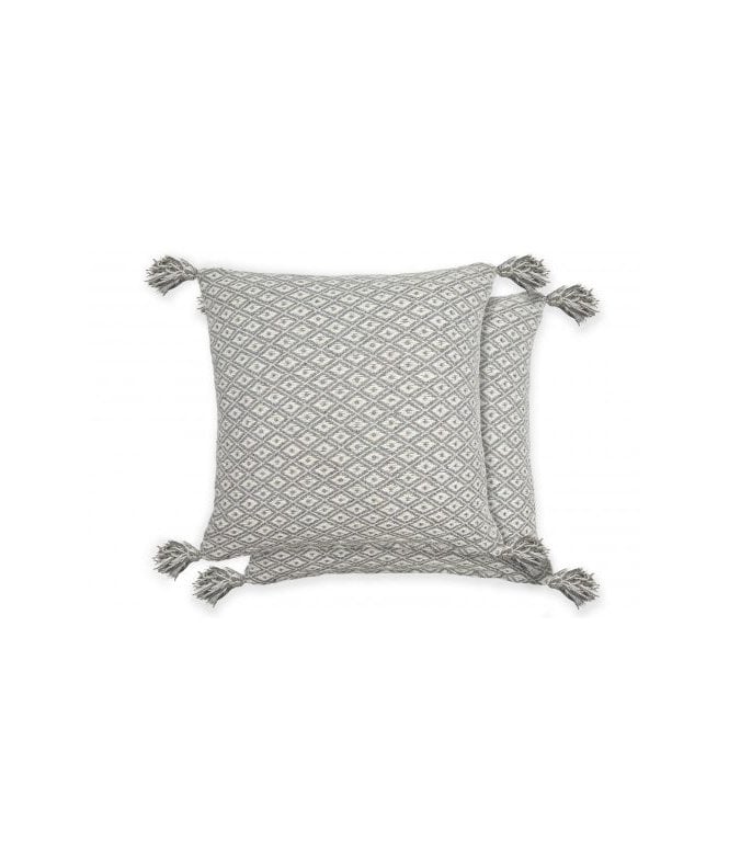 New Edge Blinds Stockholm Collection Recycled Cotton Cushion Cover in Silver