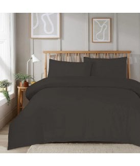 Super Soft Plain Duvet Set in Grey