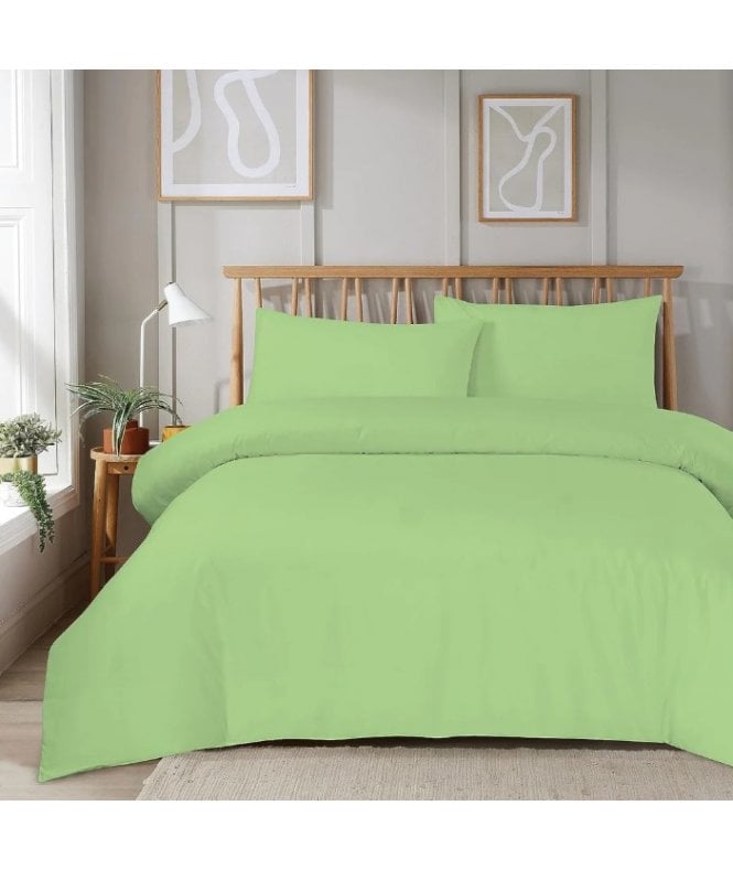 New Edge Blinds Super Soft Plain Duvet Set in Sage Green