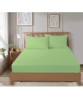 Super Soft Plain Dye Fitted Sheet in Sage Green