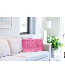 Teddy Collection Super Soft Cushion Cover in Blush Pink
